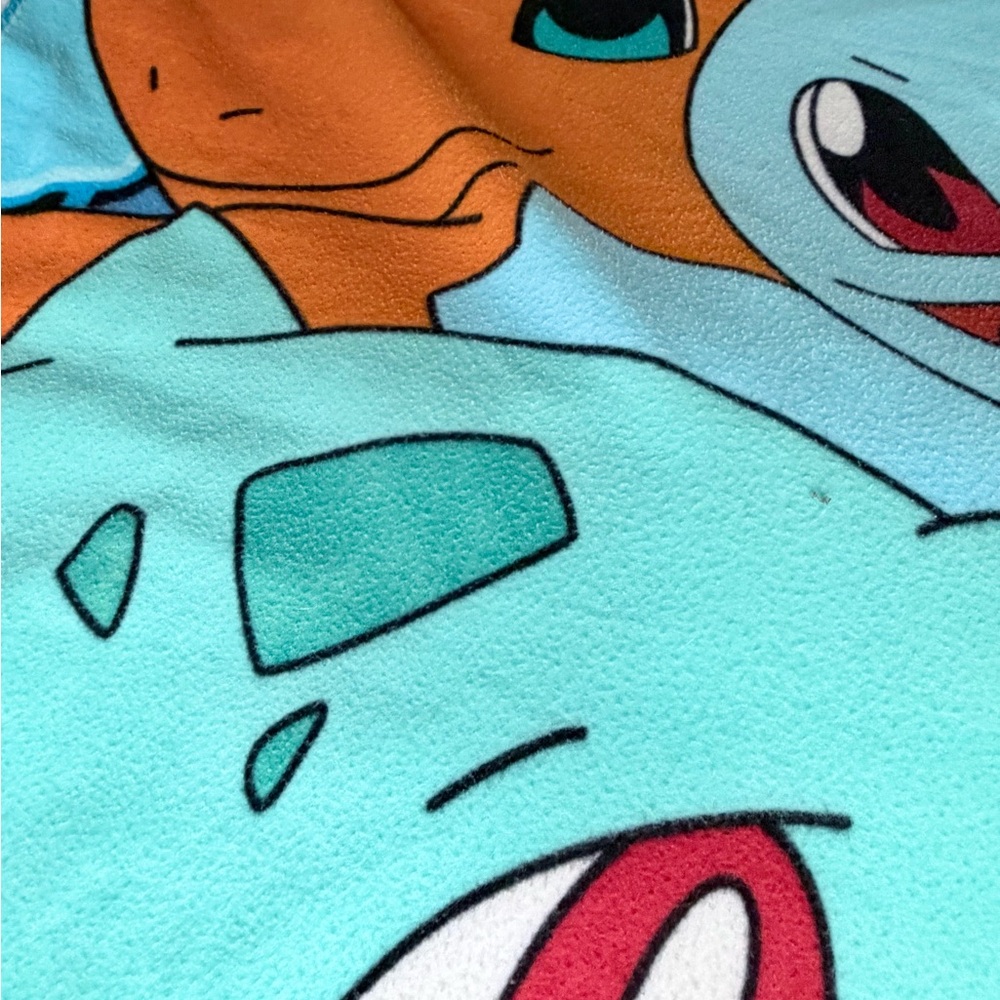 Pokémon Pikachu & Friends‎ Throw Fleece Blanket 46" x 60" Northwest Bulbasaur - Picture 5 of 9